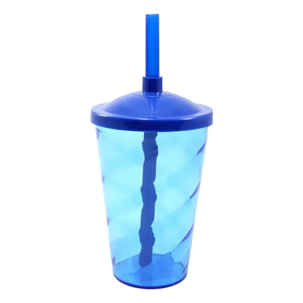 Kit 10 Copos Twister 400ml Com Tampa E Canudo Full
