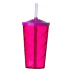 Kit 10 Copos Twister 500ml Com Tampa E Canudo