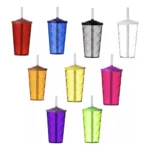 Kit 10 Copos Twister 500ml Com Tampa E Canudo