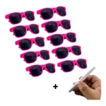 Kit 10 Óculos Festa Evento Balada + Caneta Giz Branco Top