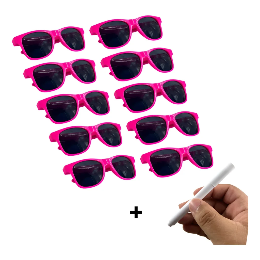 Kit 10 Óculos Festa Evento Balada + Caneta Giz Branco Top Kit 10 Óculos Festa Evento Balada + Caneta Giz Branco Top
