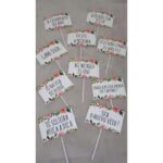 Kit 10 Plaquinhas Frases Divertidas Festa De Casamento