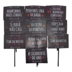 Kit 10 Plaquinhas Festa Casamento