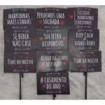 Kit 10 Plaquinhas Festa Casamento