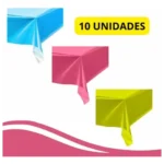 Kit 10 Toalha De Mesa Festa Perolizada Descartavel Decoração