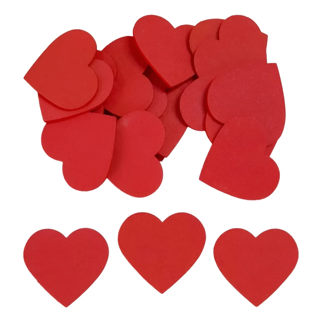 Kit 100 Aplique Coração 2,5 Cm Em Eva Liso (sem Adesivo) Kit 100 Aplique Coração 2,5 Cm Em Eva Liso (sem Adesivo)