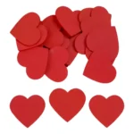 Kit 100 Aplique Coração 2,5 Cm No Eva Liso ( Sem Adesivo )