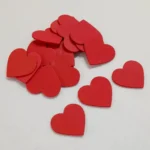 Kit 100 Aplique Coração 2,5 Cm No Eva Liso ( Sem Adesivo )