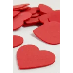 Kit 100 Aplique Coração 2,5 Cm No Eva Liso ( Sem Adesivo )