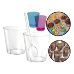 Kit 100 Copinho Potinho 25ml Brigadeiro Docinho + 100 Colher