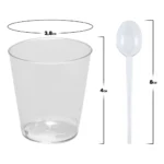 Kit 100 Copinho Potinho 25ml Brigadeiro Docinho + 100 Colher