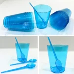 Kit 100 Copinho Tacinha 50ml Acrilico Brigadeiro Com Colher