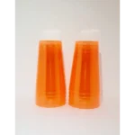100 Copos Acrilico 300ml Lavável Descartável Laranja