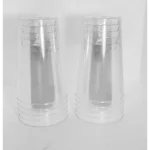100 Copos Acrilico 300ml Lavável Descartável Cristal
