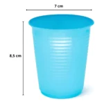 Kit 100 Copo Descartável Plástico Azul Claro 200ml