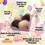 100 Forminhas Doces Porta Forminha 4 Pétalas Brigadeiro