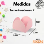 100 Forminhas Doces Porta Forminha 4 Pétalas Brigadeiro