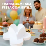 Kit 100 Forminhas Para Doces Festas 4 Pétalas Várias Cores