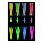 Kit Com 100 Pulseiras Neon Led Fluorescente Balada Festa