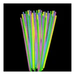 Kit Com 100 Pulseiras Neon Led Fluorescente Balada Festa