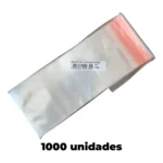 Kit 1000x Saco Plástico Transparente Adesivado Pp 6x12 + Aba
