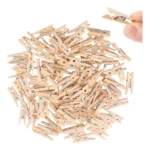 Kit 120 Mini Prendedor Pregador Colorido Natural Drink Tag