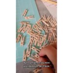 Kit 120 Mini Prendedor Pregador Colorido Natural Drink Tag