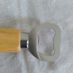 Kit 2 Abridores De Garrafa Cerveja Com Cabo Madeira Bar 14cm Madeira Clara