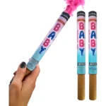 Kit Com 2 Fumaça Chá Revelação Bastão Baby Emotion Skyfest Cor Rosa