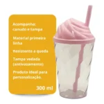 Kit 20 Copo 300ml Tampa Chantilly Sorvete Atacado Varejo
