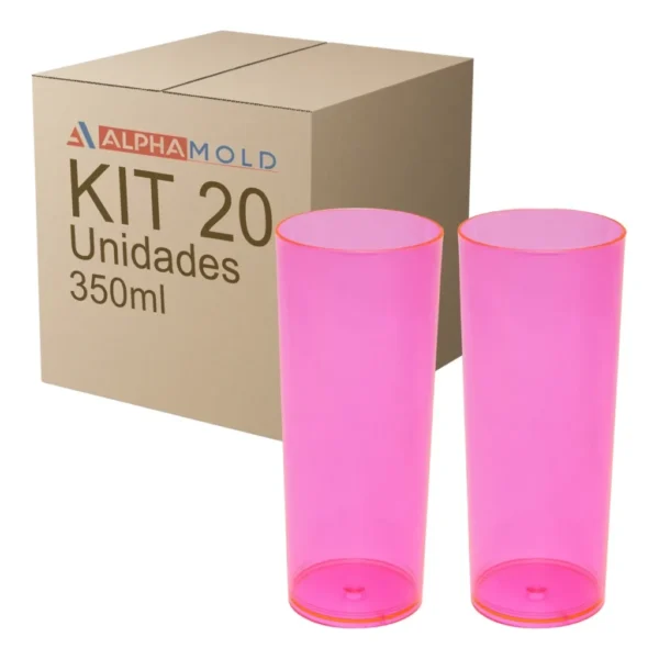 Kit 20 Copos Long Drink 350ml Resistênte Atacado Varejo