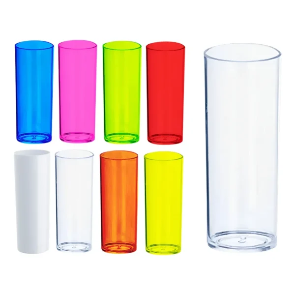 Kit 20 Copo Long Drink Colorido Lembrancinha Transfer Laser