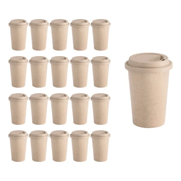 Kit 20 Copos Para Viagem Bpa Free Sustentável P/ Café 450ml