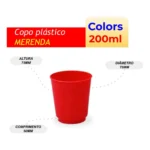 Kit 20 Copos Plásticos 200ml Reutilizável Merenda