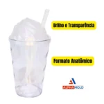 Kit 20 Copo Twister 300 Tampa Chantily Canudo Atacado Varejo