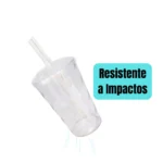 20 Copos Twister 300ml Liso Tampa Canudo Eco Atacado Varejo