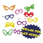 Kit 20 Óculos Neon Divertidos Sortido Neon Óculos Para Festa