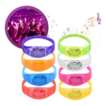 Kit 20 Pulseira De Led Pisca Ativada Por Som Conforme Batida Da Musica Festa Casamento Balada Formatura Tippi