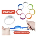 Kit 20 Pulseira De Led Pisca Ativada Por Som Conforme Batida Da Musica Festa Casamento Balada Formatura Tippi