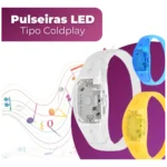 Kit 20 Pulseira De Led Pisca Ativada Por Som Conforme Batida Da Musica Festa Casamento Balada Formatura Tippi