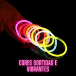 200 Pulseira Neon Fluorescente Brilhante Balada Led