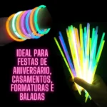 200 Pulseira Neon Fluorescente Brilhante Balada Led