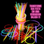 200 Pulseira Neon Fluorescente Brilhante Balada Led