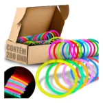 Pulseira Neon 200 Un Adereços Balada Fluorescente Festa Led