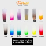 24 Copos Long Drink Degrade 340ml - Acrílico - Kit.