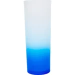 24 Copos Long Drink Degrade 340ml - Acrílico - Kit. Cor Azul