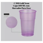 250 Copos Neon Festa Balada Descartável 300 Ml Premium