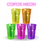 250 Copos Neon Festa Balada Descartável 300 Ml Premium