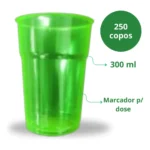 250 Copos Neon Festa Balada Descartável 300 Ml Premium