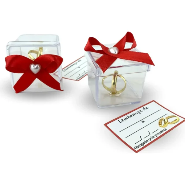 Kit 30 Caixinhas Com Alianças Lembrancinha Casamento Noivado